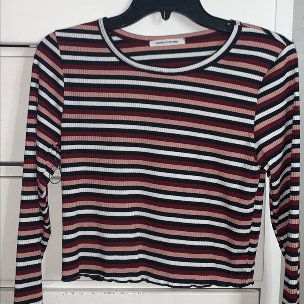 Striped long sleeve tee